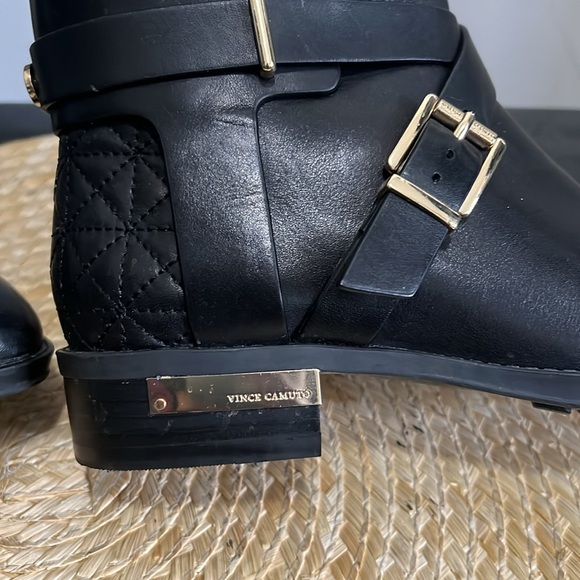 Vince Camuto Leather Equestrian Gold Hardware Detailing Knee High Boots Size 6 - Picture 15 of 15